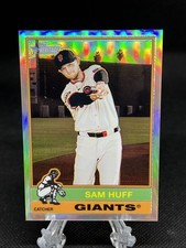 2025 Topps Heritage High Number Sam Huff #529 Chrome Refractor Giants