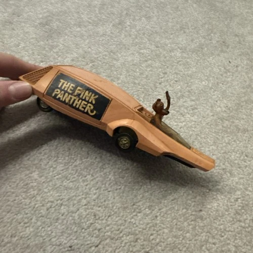 vintage Dinky Toys No. 354 "The Pink Panther" diecast car from the 1970s.