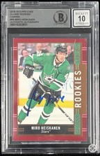MIRO HEISKANEN Signed 2018 O-Pee-Chee Glossy Rookies #R-6 BAS Autograph Grade 10