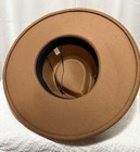 Women’s Wide Brim Felt Fedora Hat Tan Rancher Style Classic Tan Hat Band — photo 5