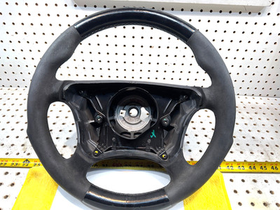 AMG Mercedes 00-02 W210 E55 W208 CLK55 ALCANTARA /BLACK Leather Steering 1 Wheel