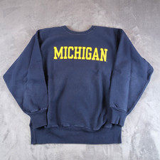 Vintage 90s Champion Reverse Weave Michigan State College Crewneck L Wolverines