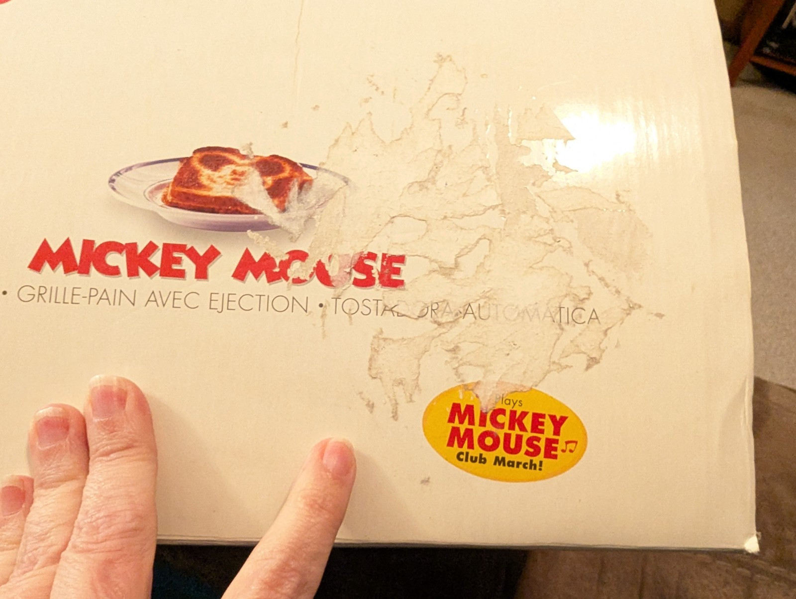 Vtg Disney Mickey Mouse Musical Toaster Mornin’ Silver Chrome VillaWare NEW