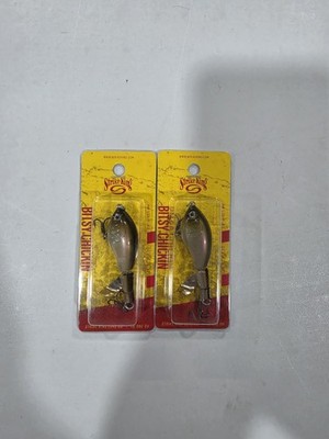 (LOT OF 2) Strike King Bitsy Chicken Topwater Plopper / Clearwater Minnow