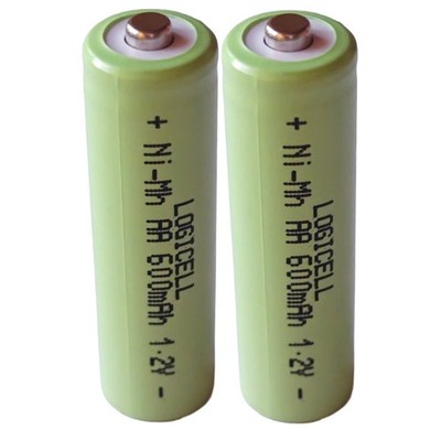 2x Ni-MH Akku Mignon AA 600mAh 1,2V für SOLAR-Leuchten Lampen LED Lichterketten