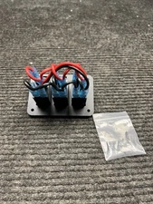 Nilight 90128C 3 Gang Rocker Switch Panel Aluminum 5 Pin on off Toggle Switch