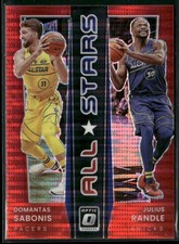 2021-22 Donruss Optic #8 Domantas Sabonis / Julius Randle All-Stars Red Pulsar