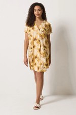 M&Co Women's Floral Print Notch Neck Mini Dress