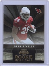 Chris Wells Playoff Contenders Rookie Roll Call Gold /100 Rookie Card 2009 #5. rookie card picture
