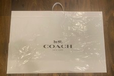 Rare Super Large Plastic Coach Shopping Bag W/ Handle 39 X 26 X 10