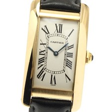 Orologio ragazzo CARTIER tank american MM W2601456 oro giallo 18 carati quarzo_919036