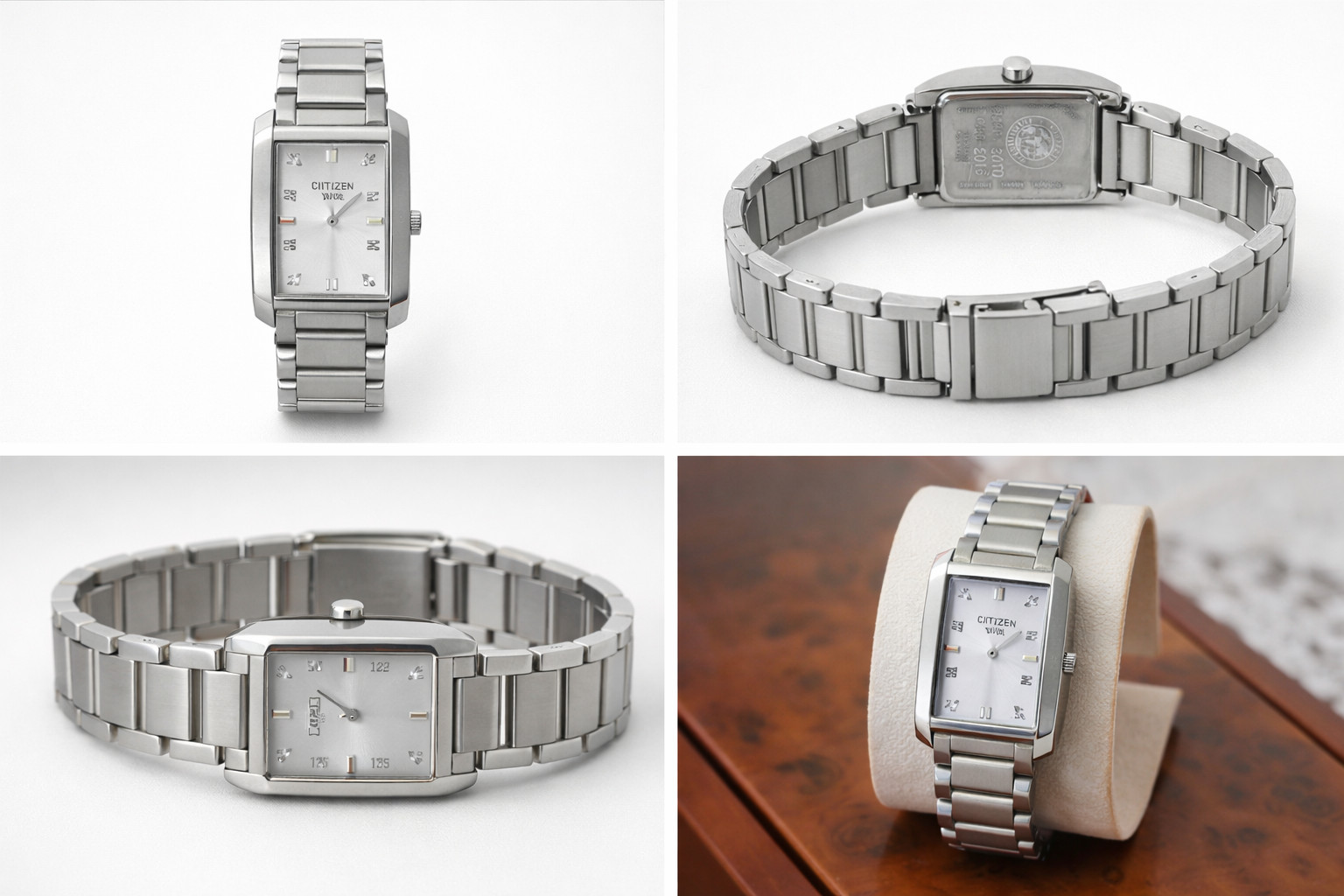 Citizen Eco-Drive Rectangular Stainless Steel Wat… - image 1