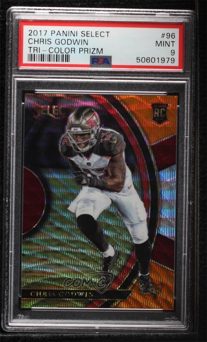 2017 Panini Select Concourse Tri-Color Prizm /199 Chris Godwin PSA 9 MINT 1u6