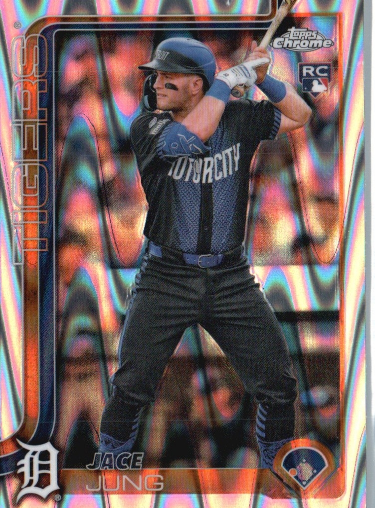 2025 Topps Chrome #225 Jace Jung Raywave Refractors