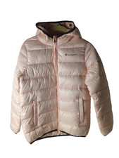 CHAMPION GIRL'S HOODED PUFFER JACKET PINK SIZE LARGE AGE 10/11