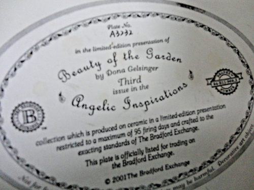 SERENITY GARDEN PRAYER CERAMIC PLATE ALL THINGS BRIGHT BEAUTIFUL BY GELLISINGER - Picture 7 of 8