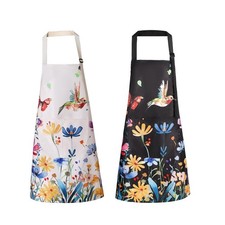 Floral Apron Women, 2 Pack Aprons for Women with Pockets, Waterproof Kitchen ...
