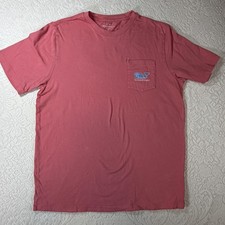 Vineyard Vines Shirt Youth XL 18 Pink Whale Pocket Sailboat Nautical Graphic Tee
