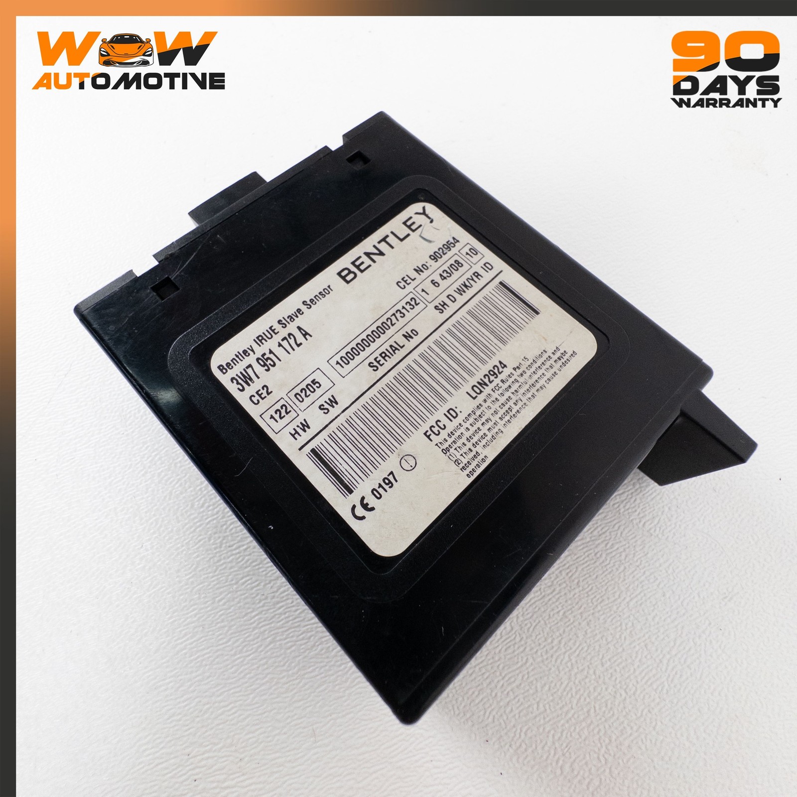 07-13 BENTLEY CONTINENTAL GTC ANTI THEFT ALARM MOVEMENT MODULE CONTROL UNIT OEM
