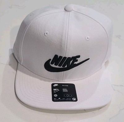 NEW Men's Size M/L Nike Dri-FIT Pro White Snapback Hat FB5380-100