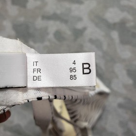 La Perla Bra Womens 38B White Black Striped Underwire