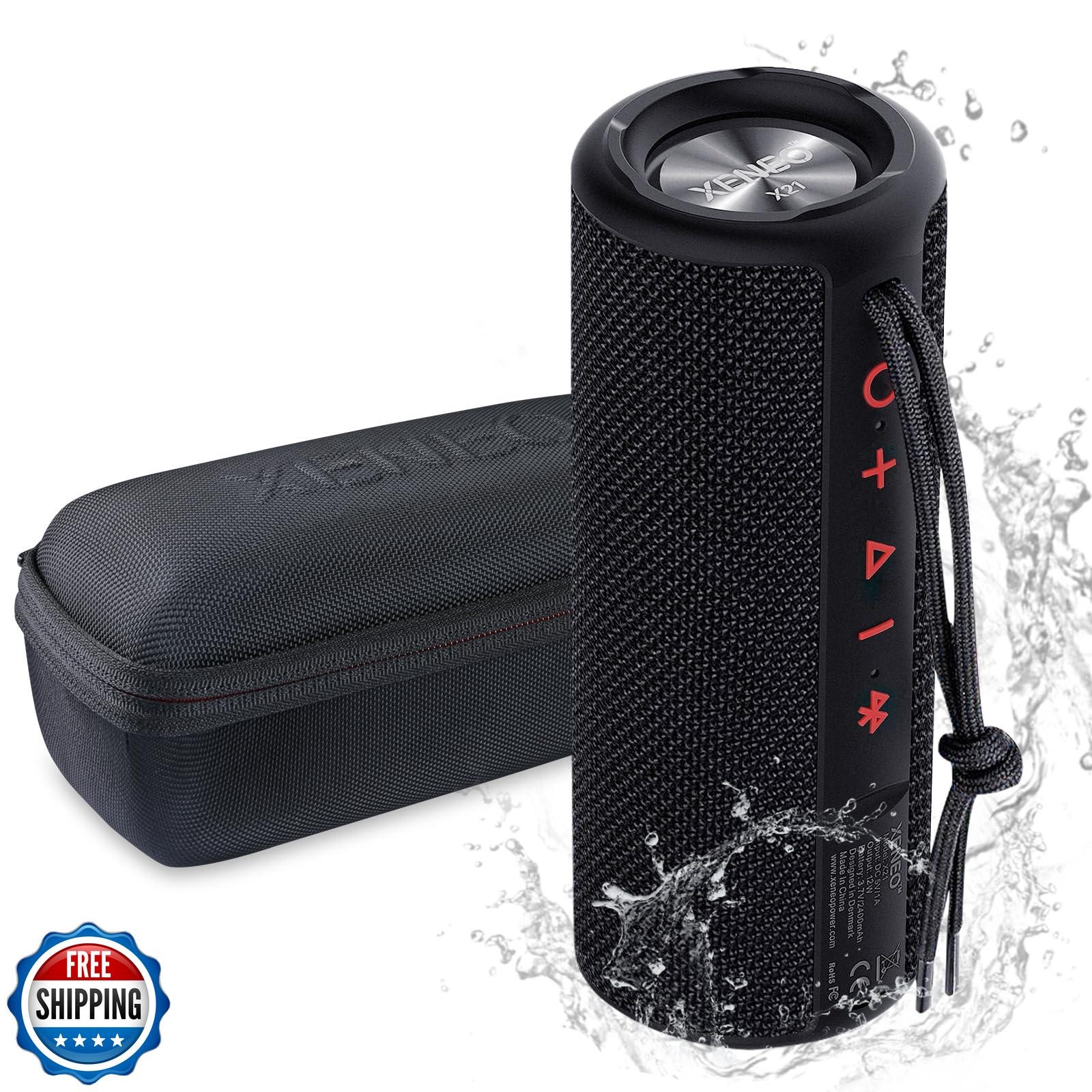 XENEO X21 Waterproof Portable Bluetooth Speaker with FM Radio for Outdoor Adventures