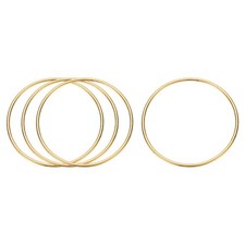 4 Pcs Metal Hoops for Crafts, 3.1 Inch Dream Catcher Rings, Gold