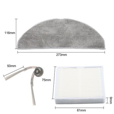 26 stuks accessoires voor Roborock Q7 L5 / Q7 M5 stofzuiger, reserveonderdeel met 2 hoofdborstels, 6 stofzakken, 6 schoonmaakdoeken, 6 zijborstels, 4 filters, 1 reinigingsborstel, 1 schroevendraaier