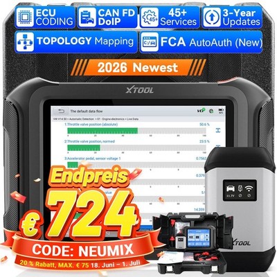 XTOOL D9S ALLE SYSTEM OBD2 Diagnosegerät Bidirektional Scanner Topologie-Mapping