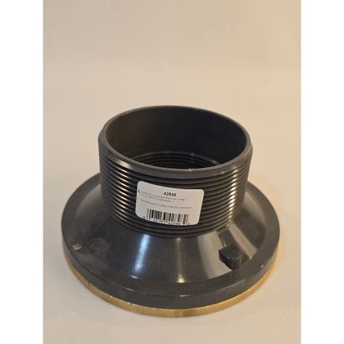 ProFlo PF42848 Plastic Drain Barrel with Brass Grate and Trim Ring Floor Drain - Picture 7 of 7