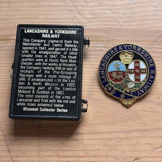 Vintage Boxed Lancashire & Yorkshire Railway Minamel series Pin Badge