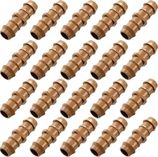 Boao 20 Packs 1/2 Inch Drip Irrigation Fittings Connectors inch, Brown 