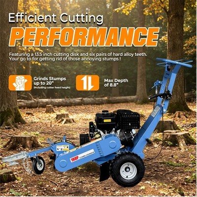 15HP Gas Stump Grinder with Electric Start, 15'' Cutting Height & 10'' Depth2026