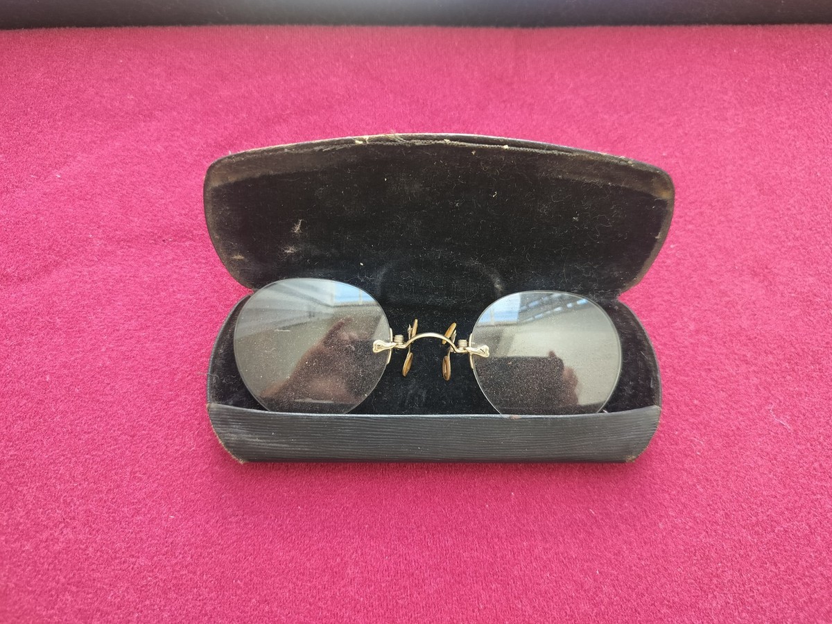 antique pince-nez glasses with case San Francisco View 2