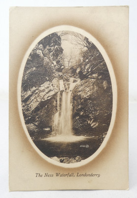Ness Wasserfall Londonderry Postkarte Foto 1910er Scenic Gorge Landschaft Reise