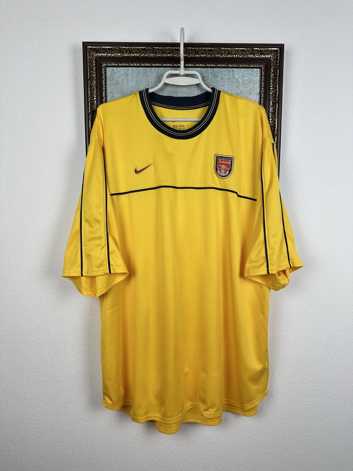 Vintage 90's Nike Arsenal Football Train Shirt Soccer Jersey Mens Trikot Sz 2XL