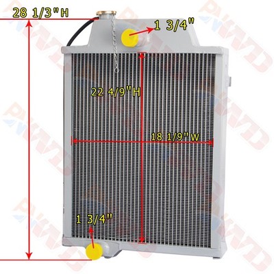 22-7/16'' x 18'' Core Aluminum Tractor Radiator Fits John Deere 3010 Model AR46437