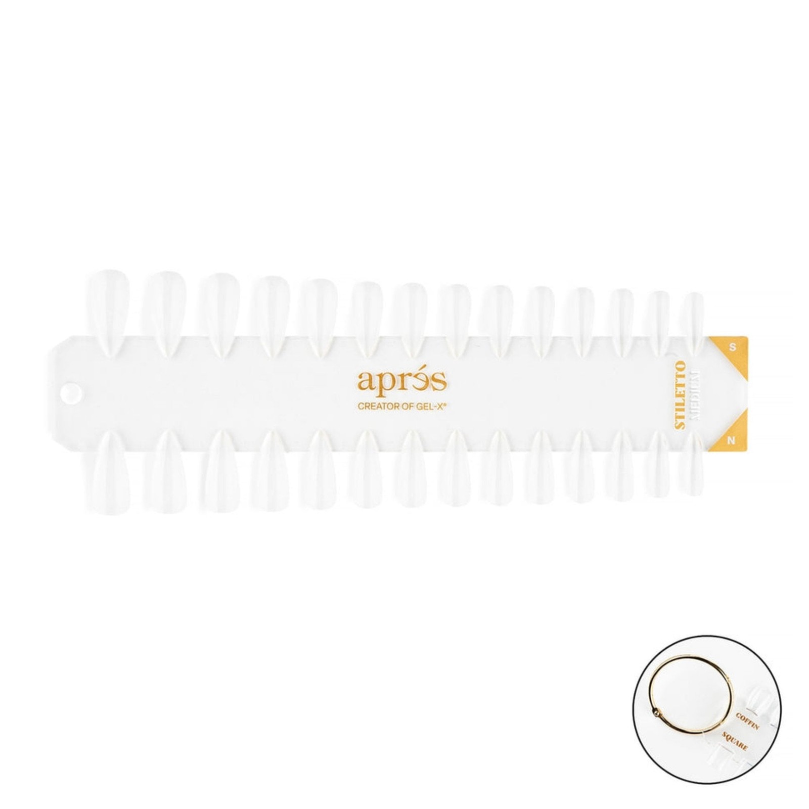 Aprés Gel-X Tip Swatches - Medium Coffin - (Natural/Sculpted)