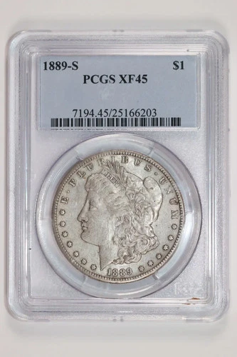 1889-S MORGAN DOLLAR PCGS XF45 ORIGINAL PQ!!