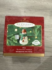 Hallmark Keepsake Ornament Max The Snowmen Of Mitford 2000 EUC