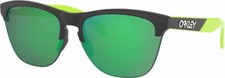 Oakley Frogskins Lite Black Bright Green Black w/Prizm Jade Iridium OO9374-29