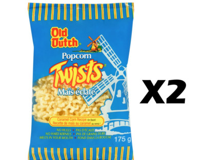 2xBags Old Dutch Popcorn Twists Puff Corn Snack 175g/6.2oz From Canada FRESH