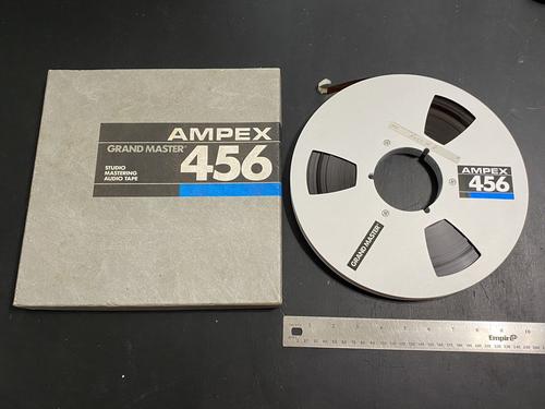 Bobine de Bande Vide, Bobine de Réception Audio en Aluminium à Bobine Ouverte de 10 Pouces pour Ampex Grand Master 456 Bobines de Son pour Bande de 1/4 Pouce (Noir