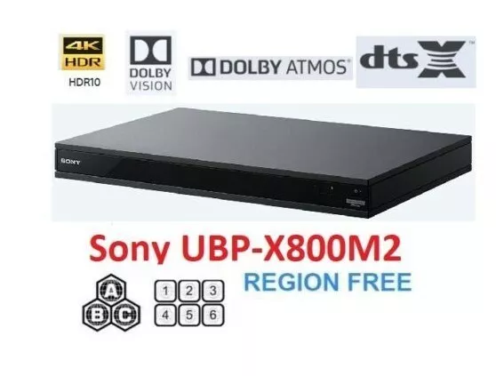 Sony Blu-ray Player UBP-X800 All Zone Code Free MultiRegion 4K Ultra HD