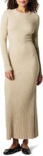 The Drop Women’s Ashlyn Ribbed Sweater Maxi Dress, Taupe Heather, XXS