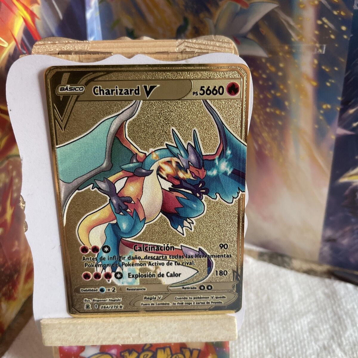 Sell Well Spanish Pokemon Metal Card Vmax Original PIKACHU Charizard Gold  Game Collection Cards