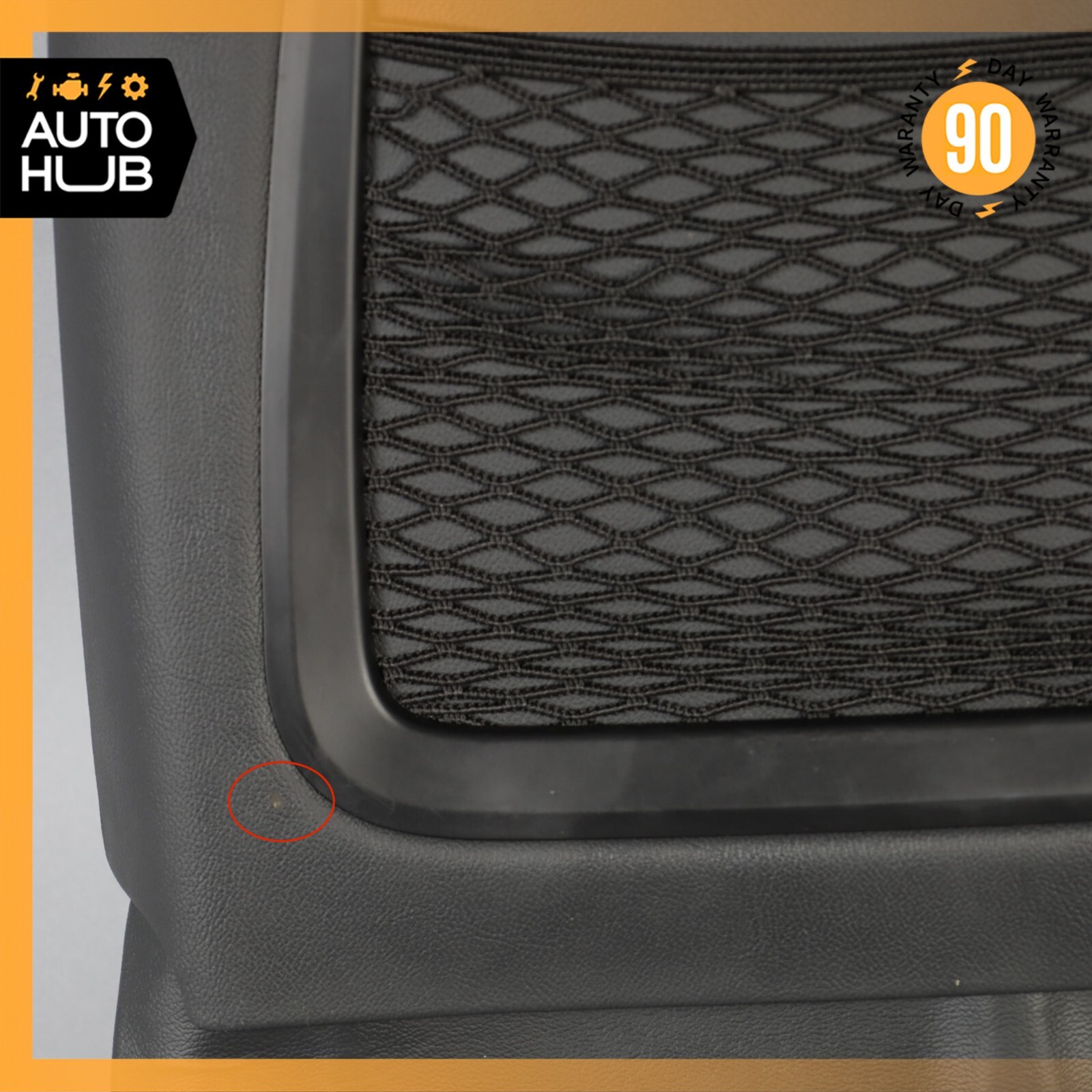 14-20 Maserati Levante M161 Front Left Driver Side Seat Back Cover Black OEM 44k