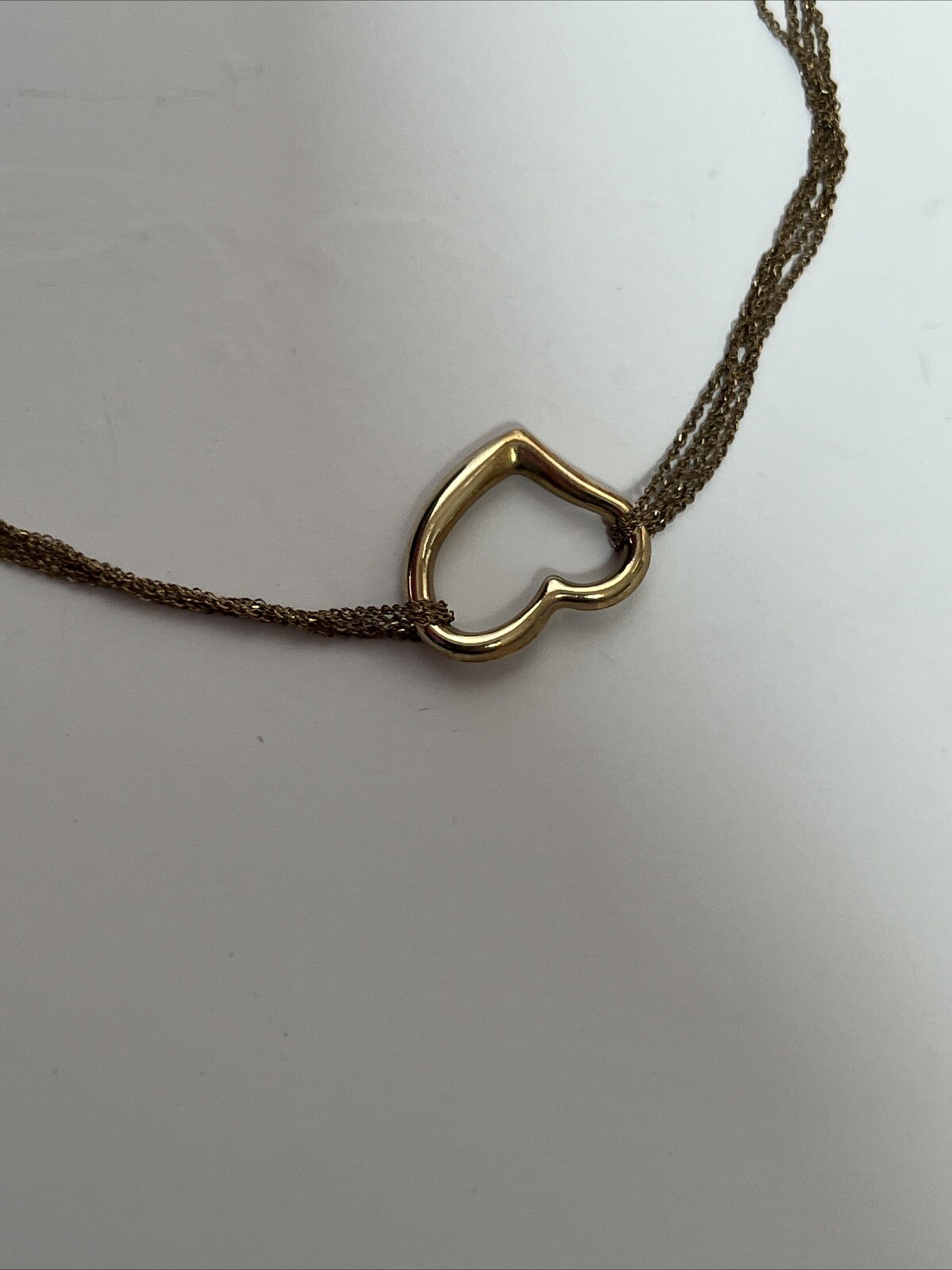Real Gold Heart Necklace 16” - image 14
