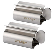 Toothpaste Squeezer Tube Roller Metal Wringer Seat Holder Stand Stainless Steel