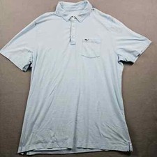 Vineyard Vines Pima Cotton Blend Polo Shirt Edgartown Blue Striped Golf XL